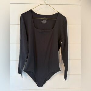 Everlane Charcoal Long Sleeve Bodysuit
